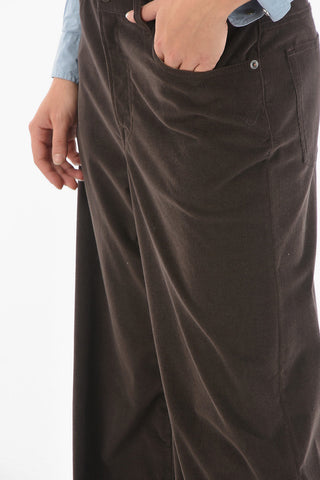 Pantaloni 5 Tasche In Velluto A Costine 