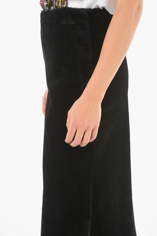 Shearling Midi Skirt