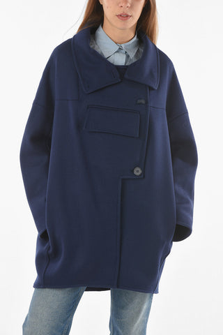 Wool VEDA Double-breasted Peacoat with Destructured Fastening