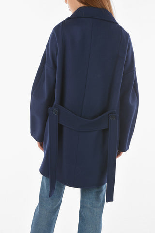 Wool VEDA Double-breasted Peacoat with Destructured Fastening