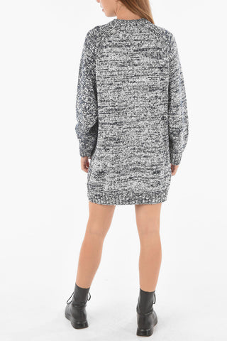 Distressed Embroidery K-TIGER Knitted Dress