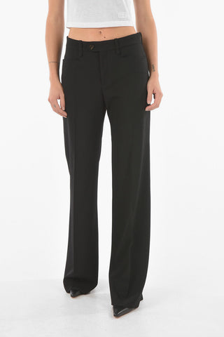 Virgin Wool Tailored High-waisted Pants