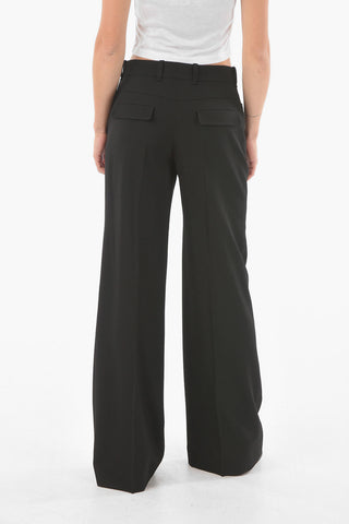 Virgin Wool Tailored High-waisted Pants