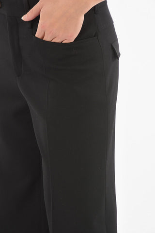 Virgin Wool Tailored High-waisted Pants