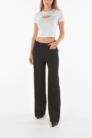 Virgin Wool Tailored High-waisted Pants