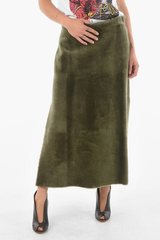 Shearling Longline Skirt