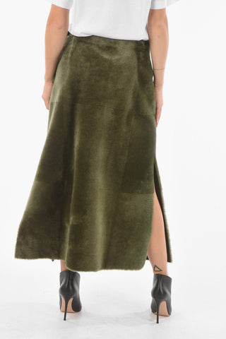 Shearling Longline Skirt
