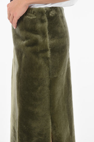 Shearling Longline Skirt