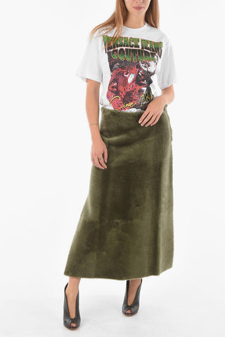 Shearling Longline Skirt