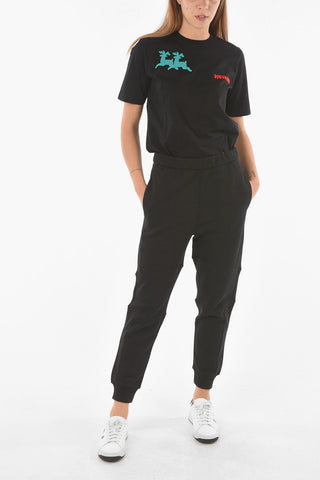 Flush Pocket Fleece Cotton Biker Joggers