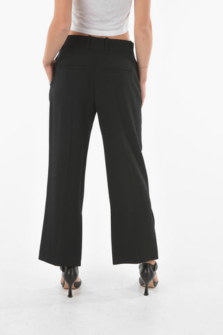 Single-pleated Pants with Ankle Slits
