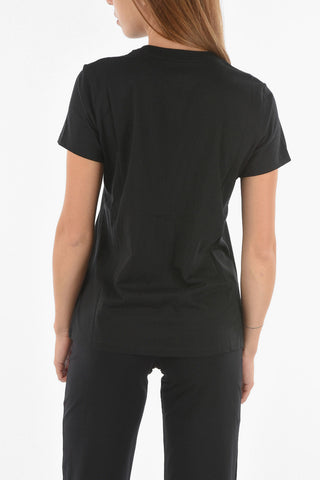 Contrasting Logo Crew-Neck T-shirt