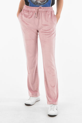 Elastic Waistband Velvet Palazzo Pants