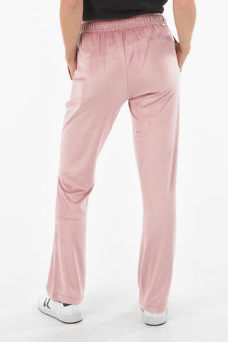 Elastic Waistband Velvet Palazzo Pants