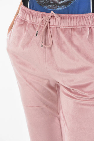 Elastic Waistband Velvet Palazzo Pants