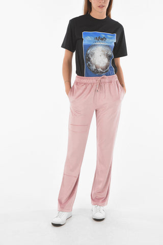 Elastic Waistband Velvet Palazzo Pants