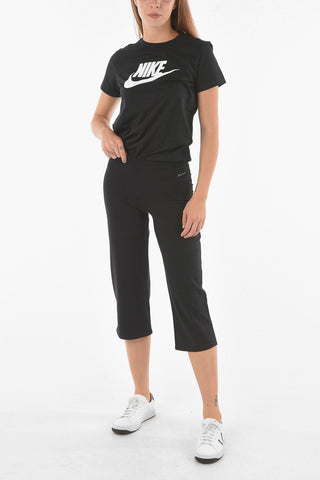 Stretchy Pants With Embroidered Logo