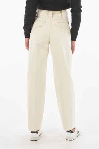 High Waisted Baggy DARLENA Pants With Button Closure