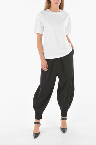 SUZANNE KOLLER Crew Neck Embroidered Logo Cotton T-Shirt