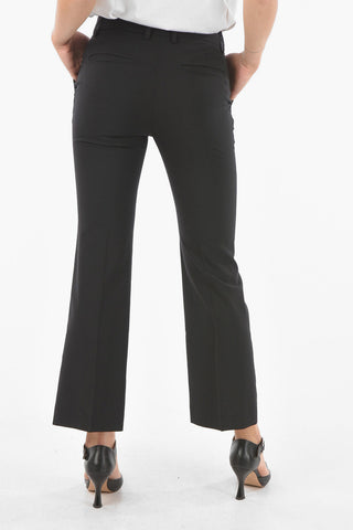 Virgin Wool Blend SANDY Straight-leg Pants