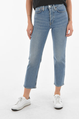 5 Pocket Light Wash BLUE SHADOW Straight Fit Denims