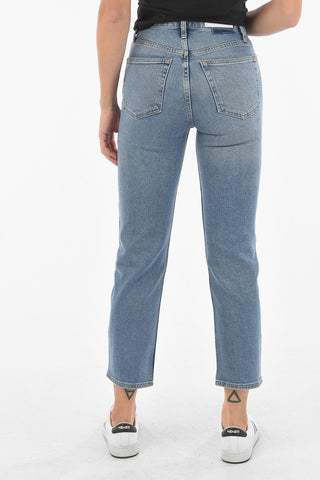 5 Pocket Light Wash BLUE SHADOW Straight Fit Denims