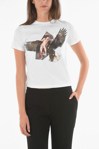 Printed RUBEN'S EAGLE PETIT FIT Crop T-Shirt