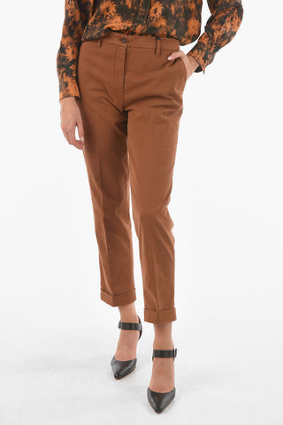 Cuffed Stretch Cotton Chino Pants