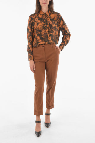 Cuffed Stretch Cotton Chino Pants