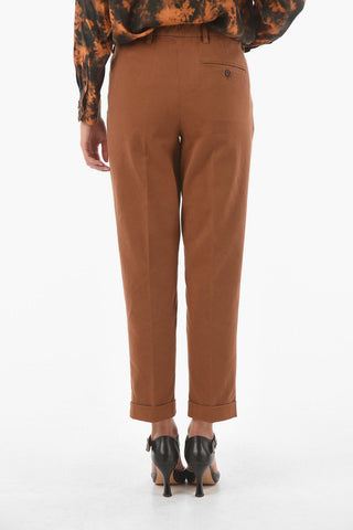 Cuffed Stretch Cotton Chino Pants