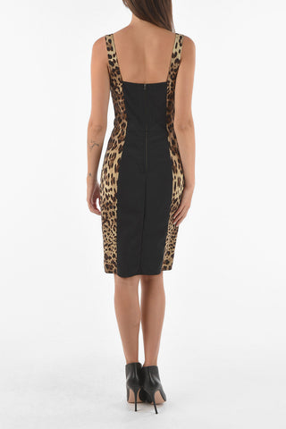Tubino Stretch con Motivo Leopardato