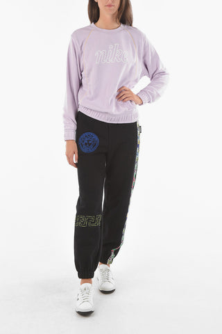 Crew Neck Sweatshirt with Logo Print