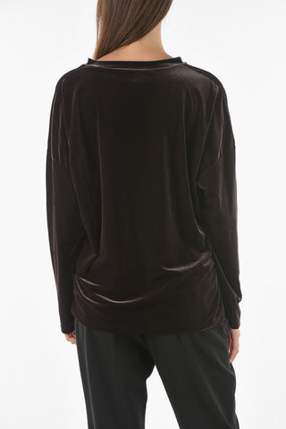 V Neck EVA Velvet Sweater