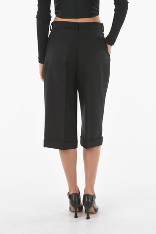 Double-pleated Virgin Wool Gaucho Pants