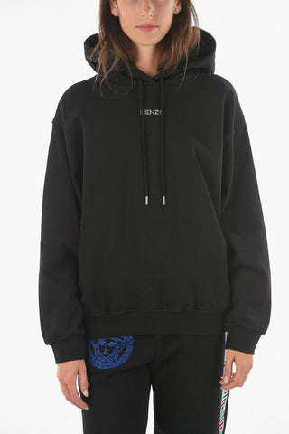 Printed Logo Fleece Cotton Hoodie