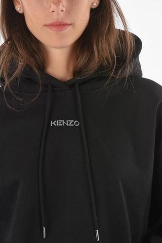 Printed Logo Fleece Cotton Hoodie