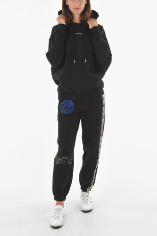 Printed Logo Fleece Cotton Hoodie