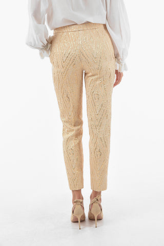 2 Pocket Side Zipped Lurex Pants