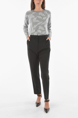 Pantaloni 4 Tasche in Lana Vergine Stretch