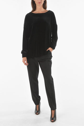 Crew Neck LAVINIA Velvet Sweater