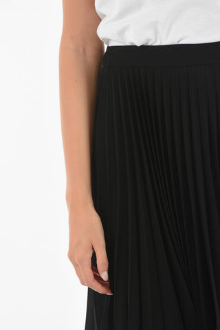 Pleated SOLEIL Longuette Skirt With Belt