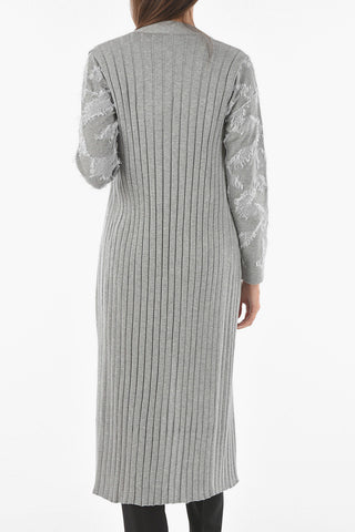Sleeveless Ribbed Cotton Cardigan