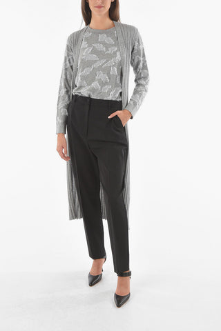 Sleeveless Ribbed Cotton Cardigan