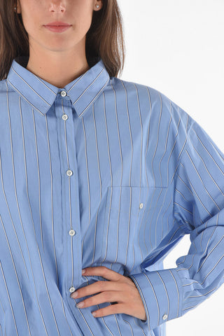 Breast-pocket Balanced Stripe Cotton Shirt