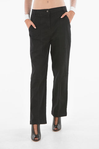Transversal Stitching Stretch Cotton Chino Pants
