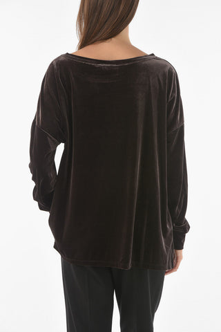 Crew Neck LAVINIA Velvet Sweater