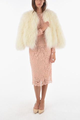 Flush Pocket Goat Fur Crop Coat