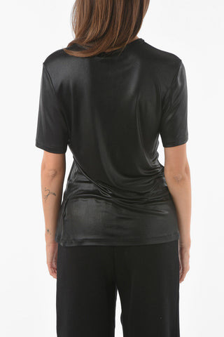 T-Shirt Girocollo STENCIL in Viscosa con Logo