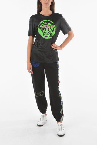 T-Shirt Girocollo STENCIL in Viscosa con Logo
