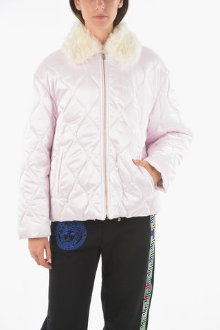 Quilted LOSANGA Puffer with Faux Fur Lining